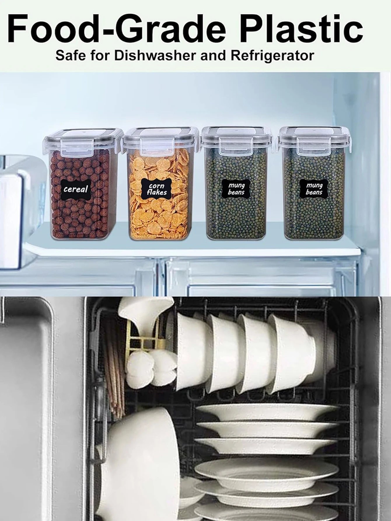 42Pcs,Multi-Purpose Air Tight Storage Bins, Leak-Proof and Reusable Food Storage Jars