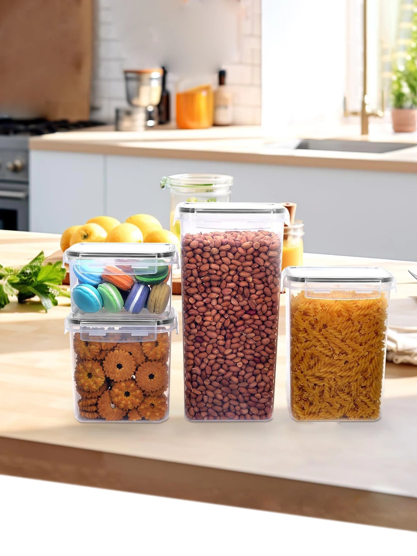 42Pcs,Multi-Purpose Air Tight Storage Bins, Leak-Proof and Reusable Food Storage Jars