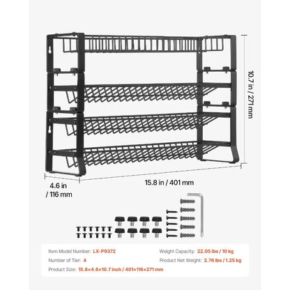 Premium Spice Rack Organizer for Kitchen Cabinets and Countertops - 18" x 11" Seasoning Storage Solution