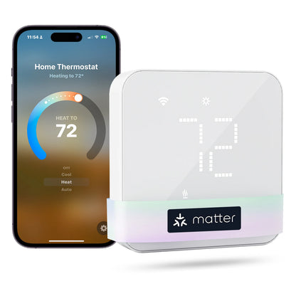 Smart 24V Wi-Fi Thermostat, Compatible with Heating and Cooling Systems