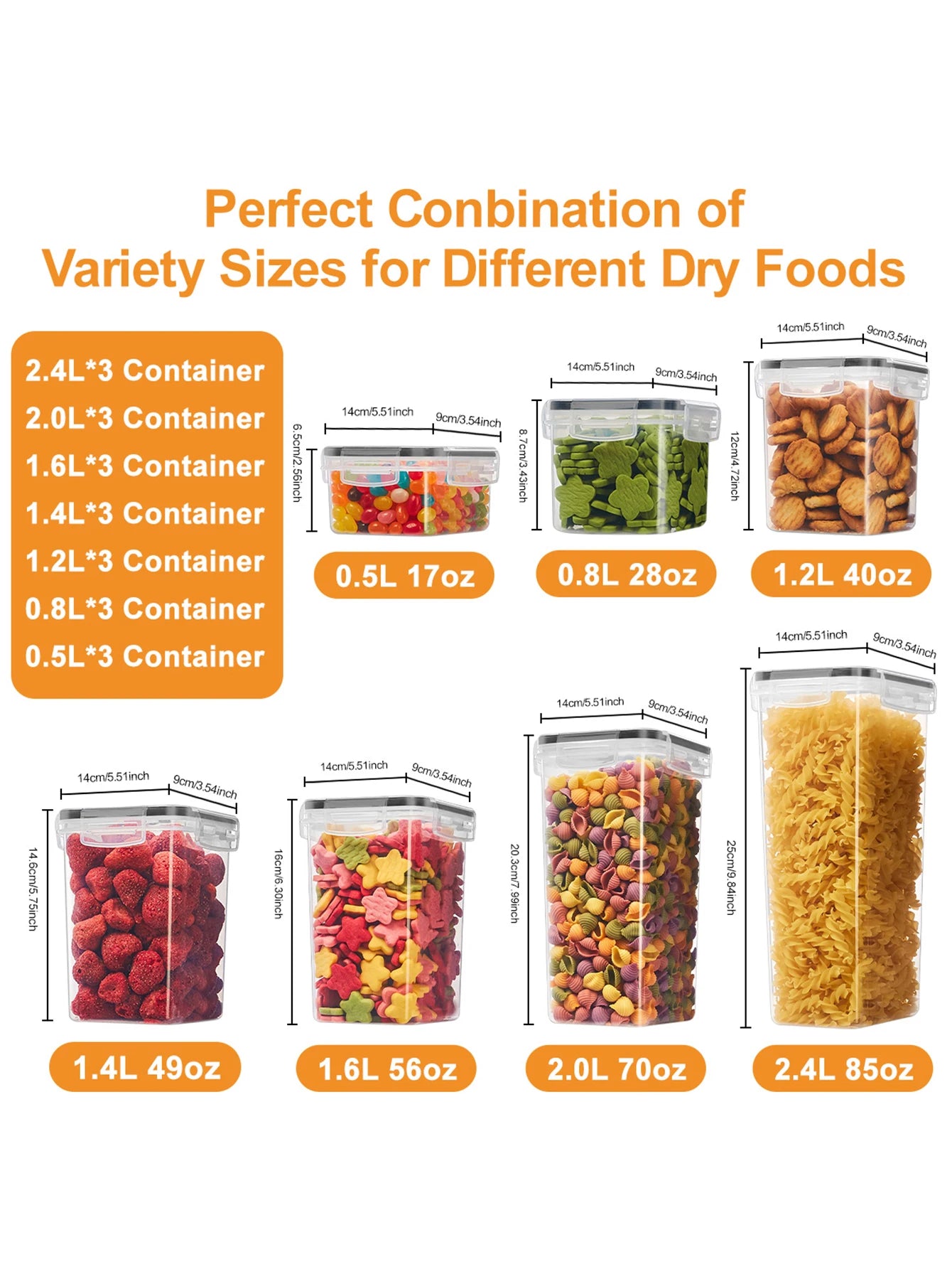 42Pcs,Multi-Purpose Air Tight Storage Bins, Leak-Proof and Reusable Food Storage Jars